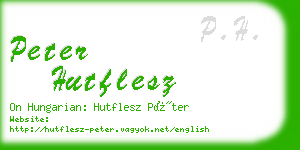 peter hutflesz business card